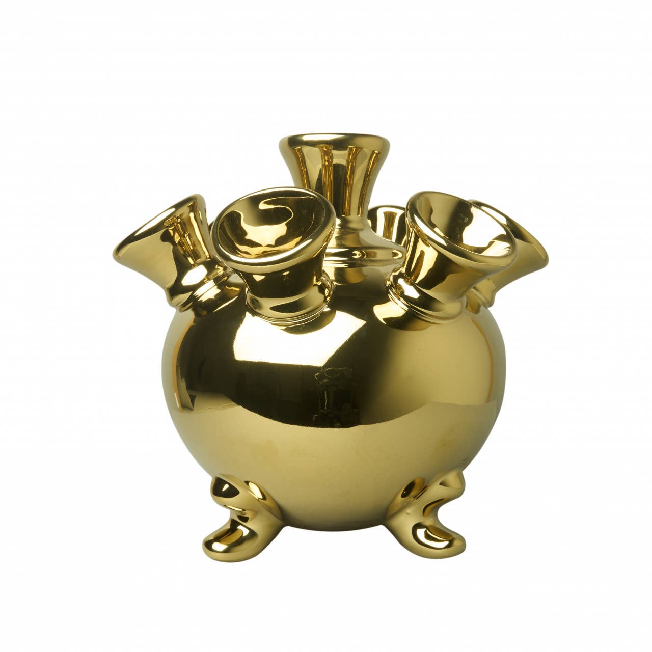 Tulip vase on legs - Gold