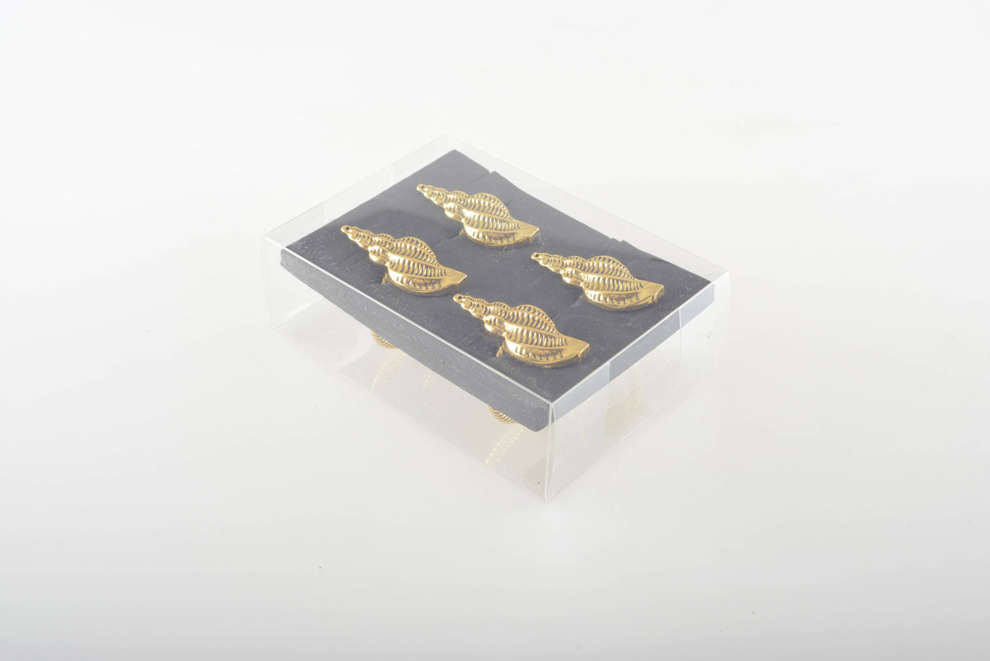 Golden Napkin Rings in Bowl Design – Set of 4