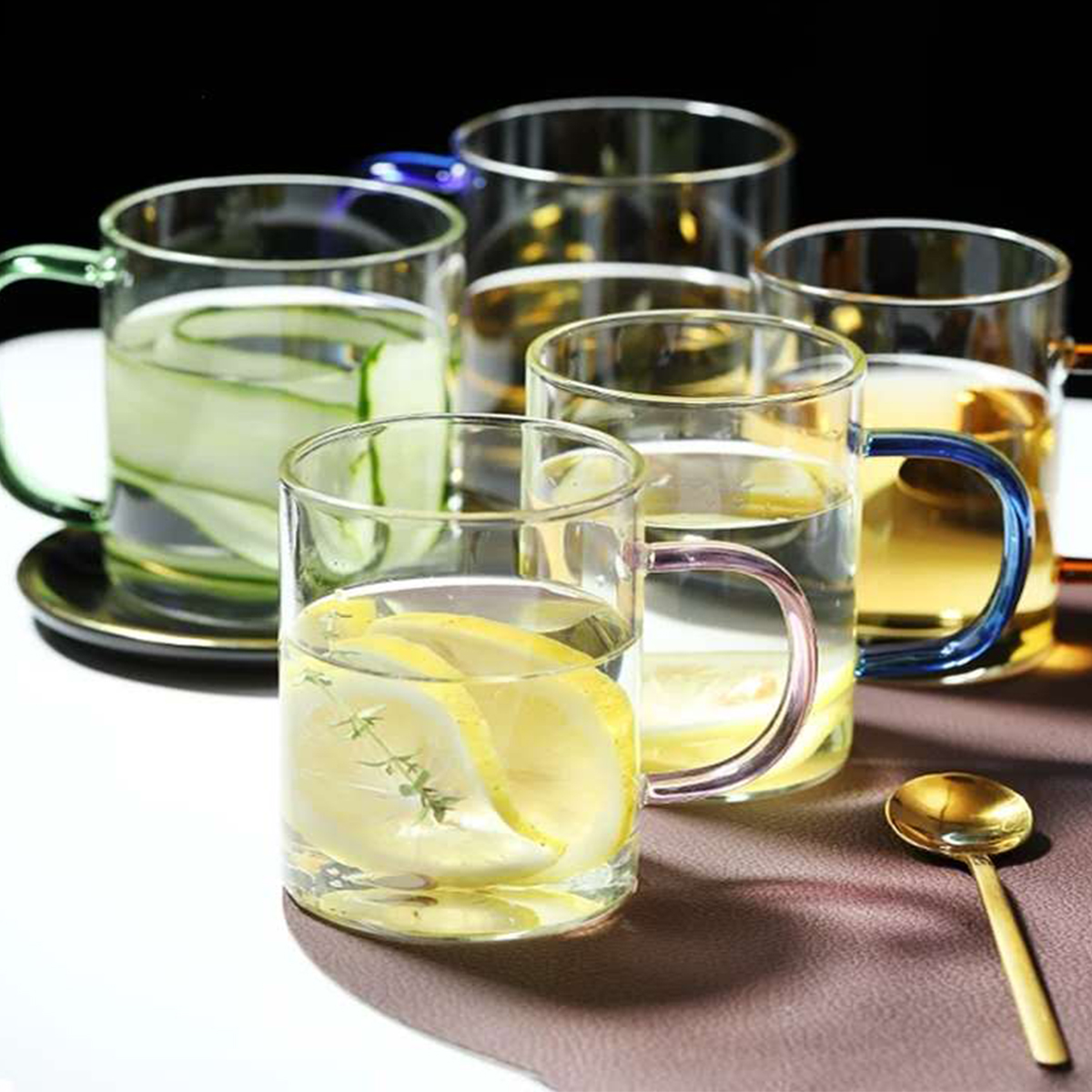 Set of 6 designer mugs
