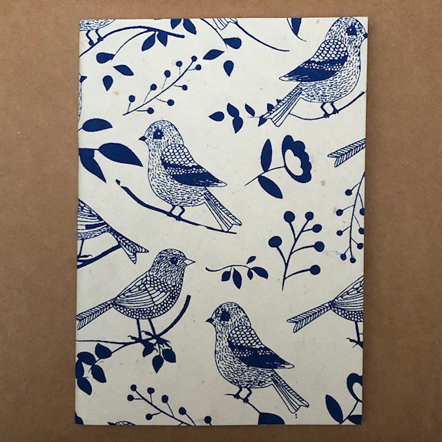 Sustainable A5 notebook – Blue Bird