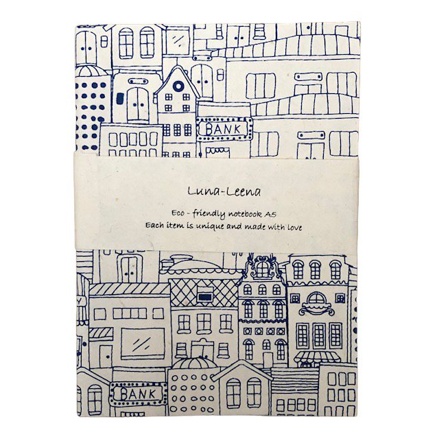 Sustainable A5 notebook – Dutch Blue Houses