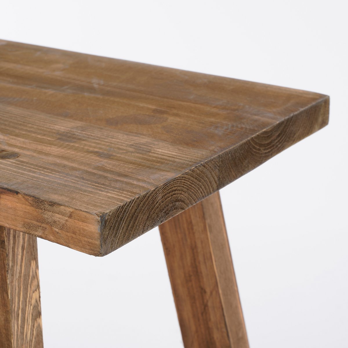 Houten bankje - L80 x B37 x H44 cm - gerecycled hout - Bruin